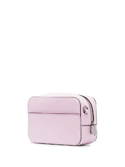 Shop Ganni Square-shape Crossbody Bag In Pink