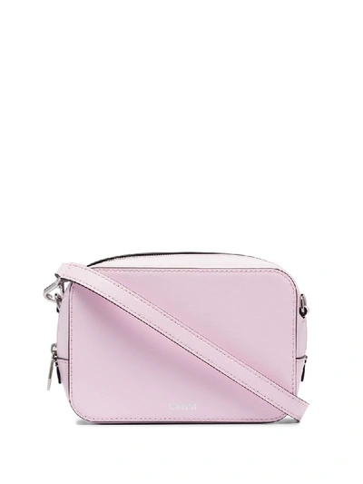 Shop Ganni Square-shape Crossbody Bag In Pink
