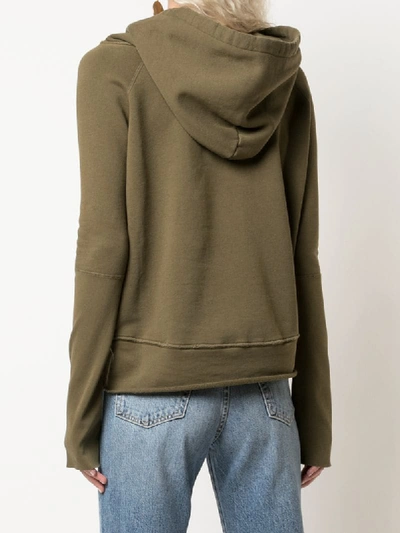 Shop Nili Lotan Janie Drawstring Hoodie In Green