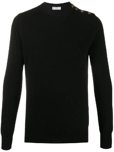 Shop Givenchy Button-shoulder Jumper In Black