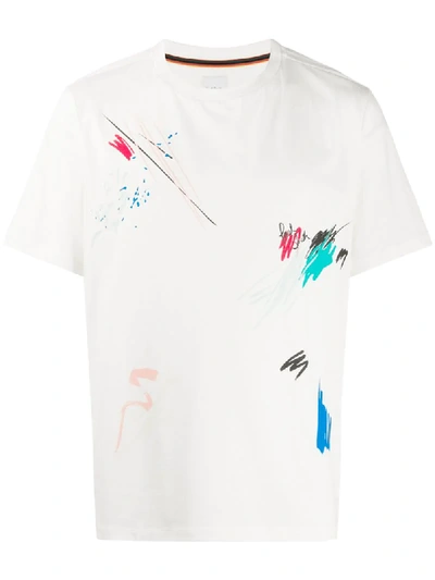 Shop Paul Smith Paint Splatter Print T-shirt In White