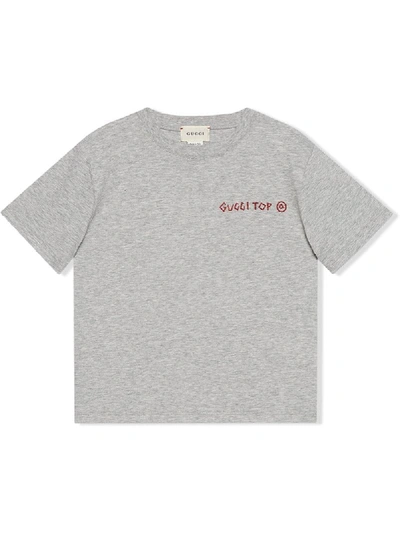 Shop Gucci Punk Print Short-sleeve T-shirt In Grey