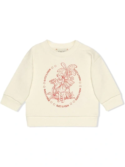 Shop Gucci Fredrick Warne Print Sweatshirt In White