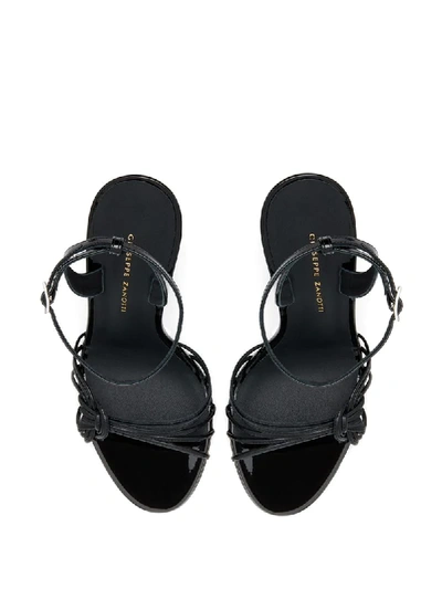 Shop Giuseppe Zanotti Ylenia 105mm Wedge Sandals In Black