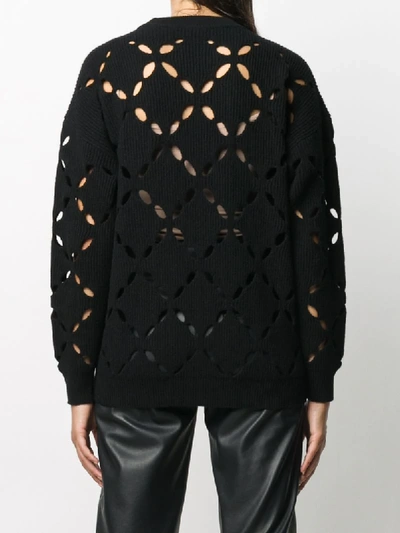 Shop Versace Cut-out Detail Jumper In Black