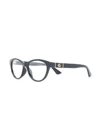 Shop Gucci Gg0766o Oval-frame Glasses In Black
