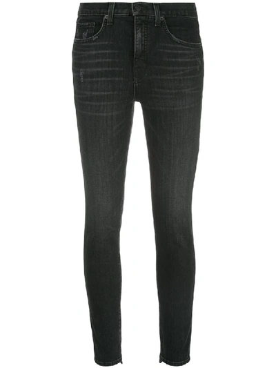 Shop Nili Lotan High-waisted Skinny Jeans In Black