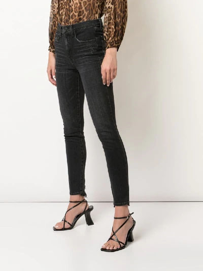 Shop Nili Lotan High-waisted Skinny Jeans In Black