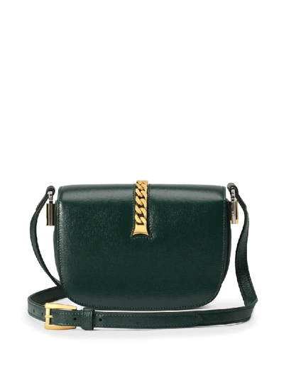 Shop Gucci Mini Sylvie 1969 Shoulder Bag In Green