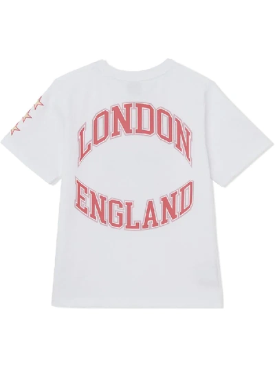 Shop Burberry Character Print Cotton T-shirt In White