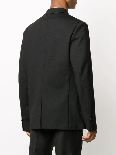 Shop Givenchy Single-breasted Logo Blazer In Black