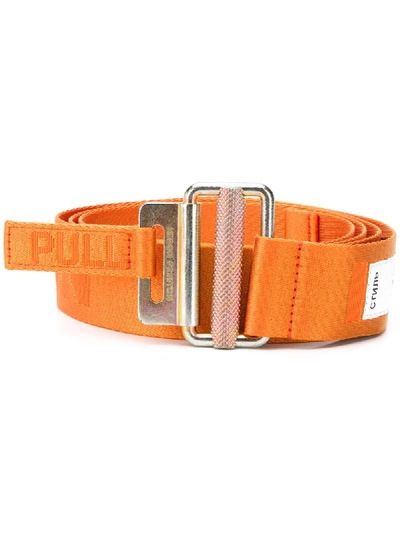 Shop Heron Preston Logo Tape Belt In Orange