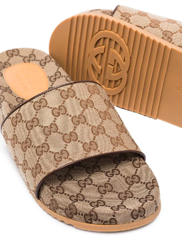 men's gg canvas slide sandal