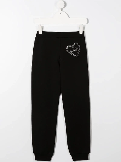 Shop Philipp Plein Junior Jersey Sweatpants In Black