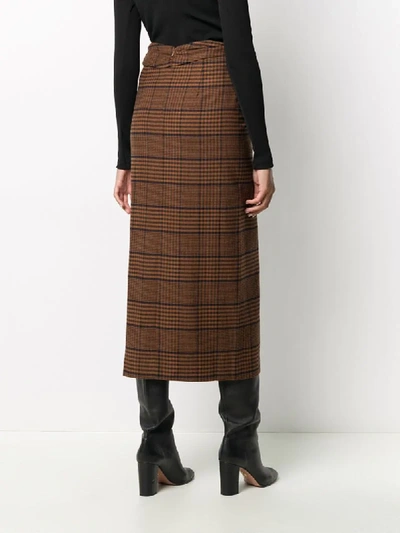 Shop Nanushka Tie-knot Skirt In Brown