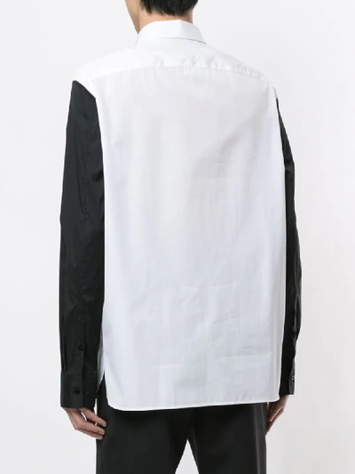 Shop Neil Barrett Colour-block Shirt In White