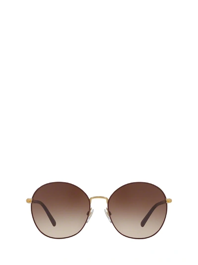 Shop Burberry Be3094 Light Gold Sunglasses In 125613
