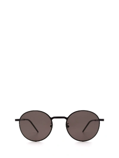 Shop Saint Laurent Sl 250 Slim Black Sunglasses