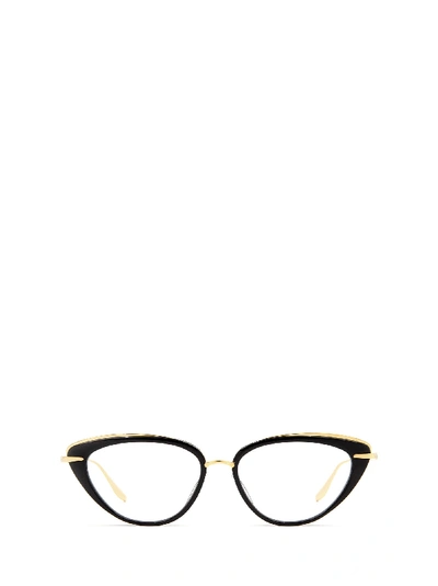 Shop Dita Dtx517 Blk-gld Glasses