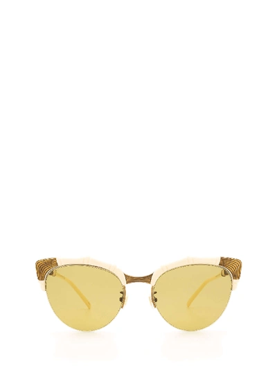 Shop Gucci Gg0661s White Sunglasses In 3