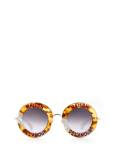 Shop Gucci Gg0113s Havana Sunglasses In 10