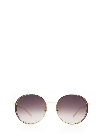 Shop Gucci Gg0401sk Gold Sunglasses