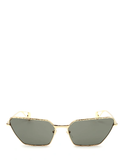 Shop Gucci Gg0538s Gold Sunglasses In 1