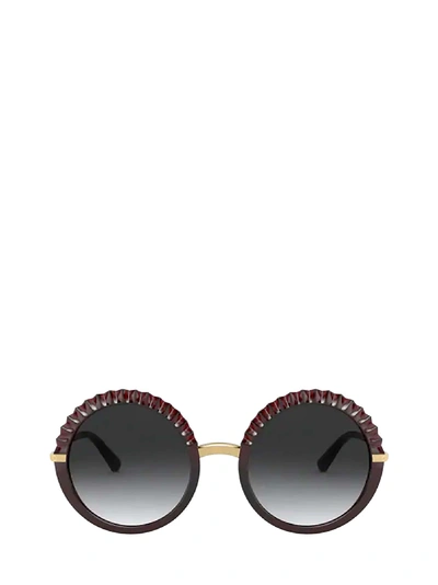 Shop Dolce & Gabbana Dg6130 Transparent Red Sunglasses In 550/8g