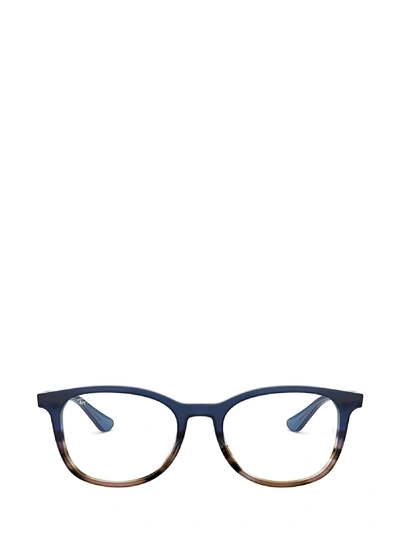 Shop Ray Ban Ray-ban Rx5356 Gradient Grey On Stripped Grey Glasses In 5765