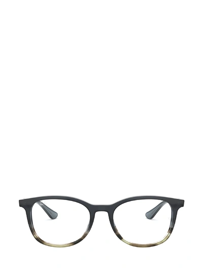 Shop Ray Ban Ray-ban Rx5356 Gradient Grey On Stripped Grey Glasses In 5766