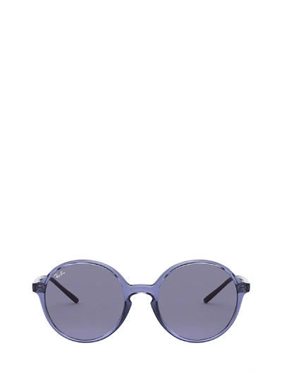 Shop Ray Ban Ray-ban Rb4304 Transparent Violet Sunglasses In 643580