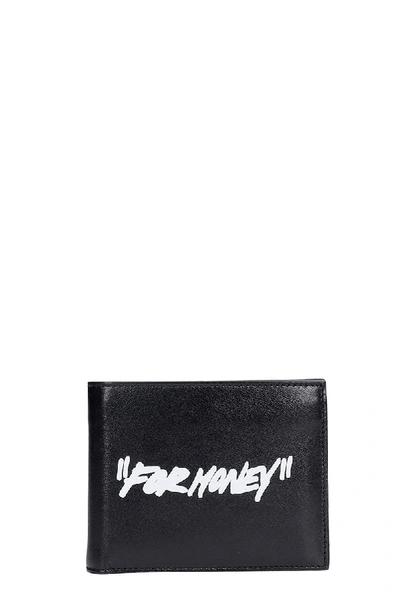 Shop Off-white Quote Bilfold Wallet In Black Leather