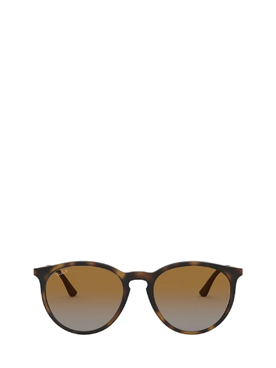 Shop Ray Ban Ray-ban Rb4274 Rubber Havana Sunglasses In 856/t5