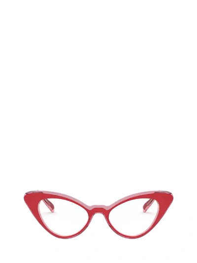 Shop Vogue Eyewear Vogue Vo5317 Top Red / Pink Transparent Glasses In 2811