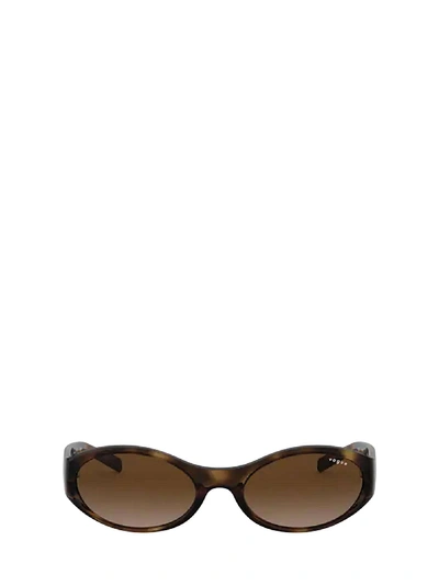 Shop Vogue Eyewear Vogue Vo5315s Dark Havana Sunglasses In W65613
