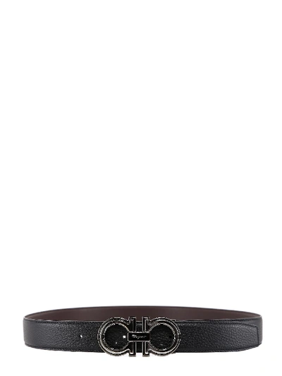 Shop Ferragamo Belt In Black