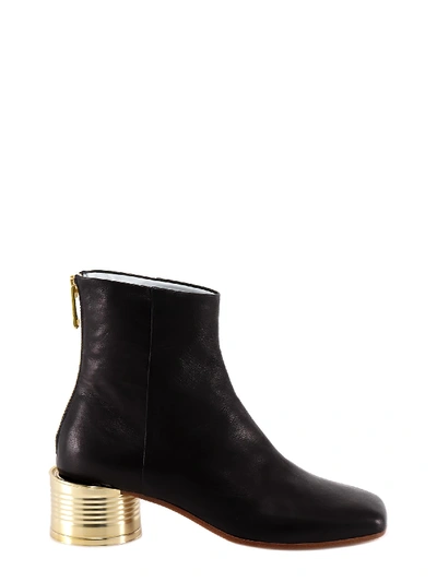 Shop Mm6 Maison Margiela 50mm Leather Ankle Boots In Black