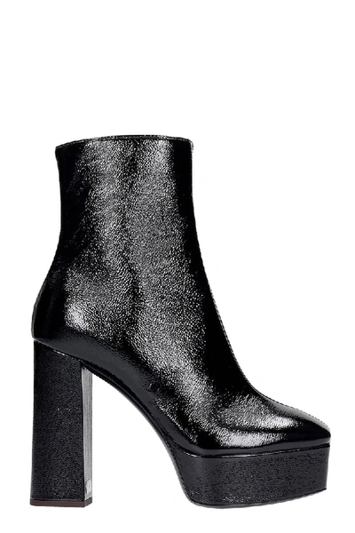 Shop Giuseppe Zanotti Morgana High Heels Ankle Boots In Black Leather