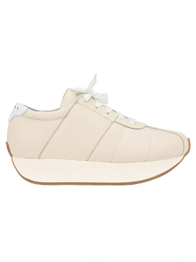 Shop Marni Big Foot Sneakers In White