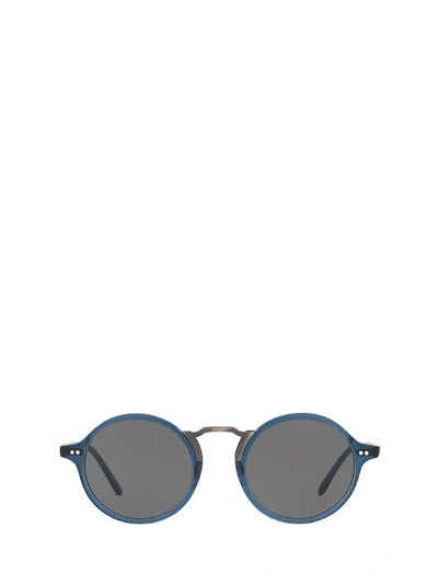 Shop Oliver Peoples Ov5391s Deep Blue Sunglasses In 1670r5