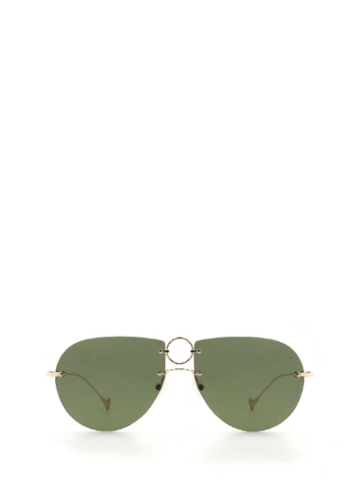 Shop Eyepetizer Hal Gold Sunglasses In C.2-1