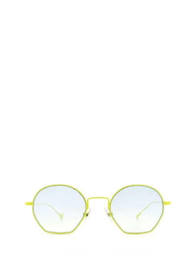 Shop Eyepetizer Triomphe Lime Green Sunglasses In C.12-23f