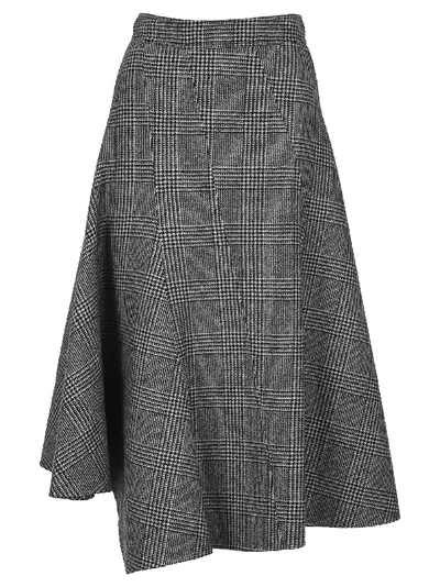 Shop Jw Anderson Spiral Skirt In Grey Galles