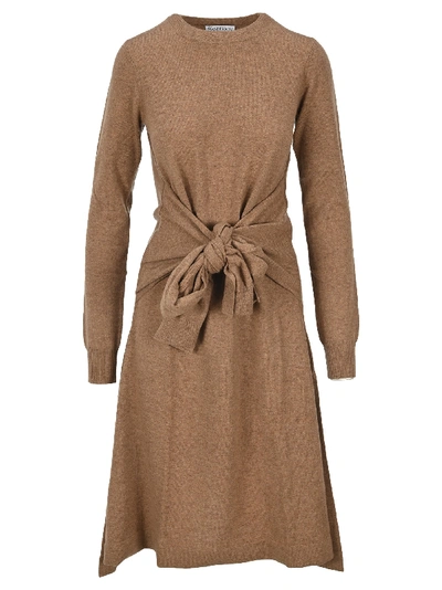 Shop Jw Anderson Waist Tie A-line Dress In Brown