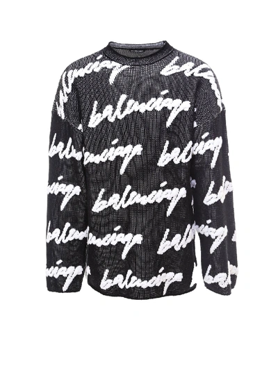 Shop Balenciaga Sweater In Black