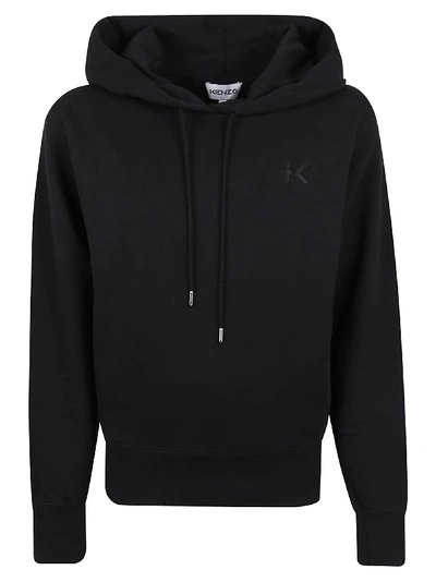 Shop Kenzo Classic Fit Hoodie K Logo In Black