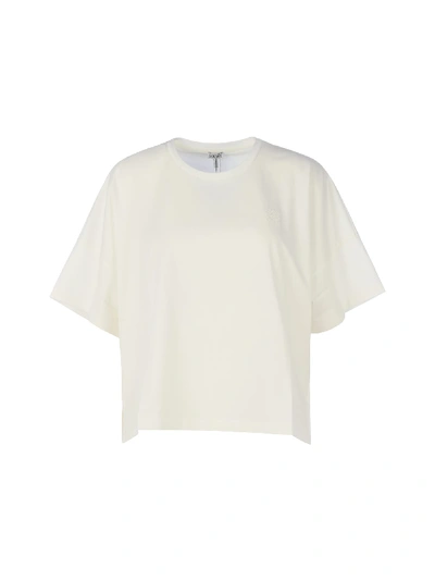 Shop Loewe Short Oversize Anagram T-shirt In White