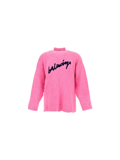 Shop Balenciaga Knitwear In Pink