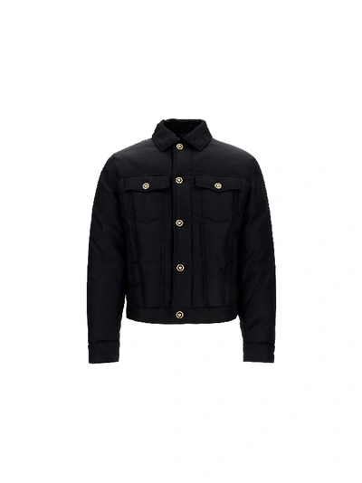 Shop Versace Gianni  Bomber Jacket In Nero