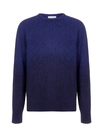 Shop Officine Generale Neils Cotton-blend Sweater In Navy Blue
